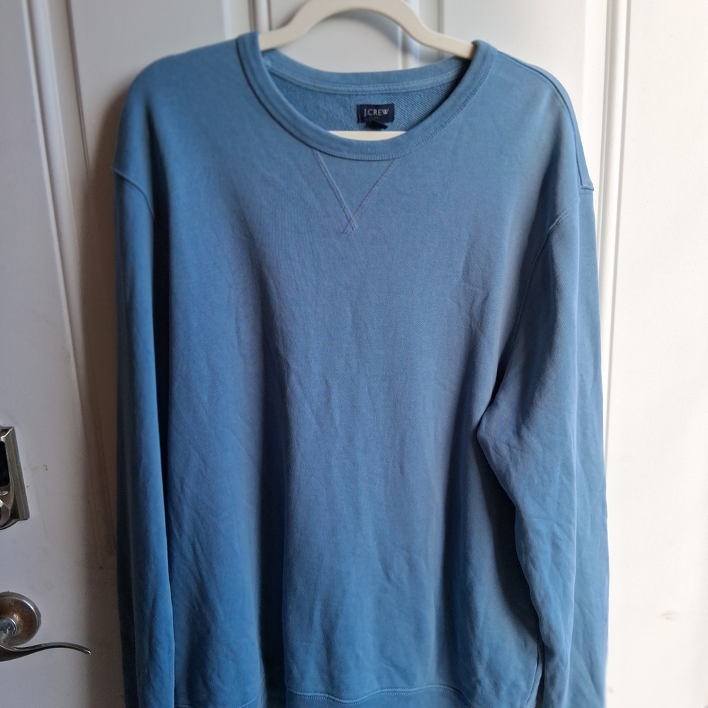J. Crew Men's Dusty Blue Crewneck Sweatshirt